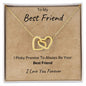 To My Best Friend - Interlocking Hearts Necklace