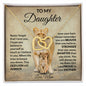 To My Daughter Interlocking Hearts Necklace Love Mom