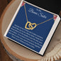 To My Bonus Sister - Interlocking Hearts Necklace