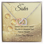 To My Sister - Interlocking Hearts Necklace