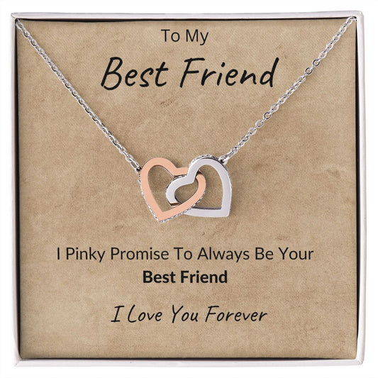 To My Best Friend - Interlocking Hearts Necklace