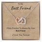 To My Best Friend - Interlocking Hearts Necklace