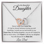 To My Beautiful Daughter - Interlocking Hearts Necklace