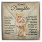 To My Daughter Interlocking Hearts Necklace Love Mom