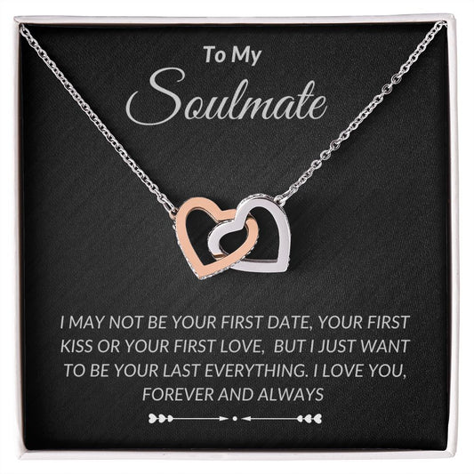 To My Soulmate - Interlocking Hearts Necklace