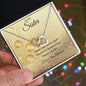 To My Sister - Interlocking Hearts Necklace