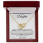 To My Daughter  Love Dad - Interlocking Heart Necklace