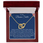 To My Bonus Sister - Interlocking Hearts Necklace