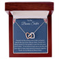 To My Bonus Sister - Interlocking Hearts Necklace