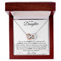 To My Daughter  Love Dad - Interlocking Heart Necklace
