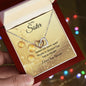 To My Sister - Interlocking Hearts Necklace