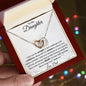 To My Daughter  Love Dad - Interlocking Heart Necklace
