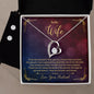 To My Wife - Forever Love Necklace and Cubic Zirconia Earring Set