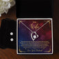 To My Wife - Forever Love Necklace and Cubic Zirconia Earring Set