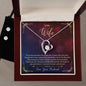 To My Wife - Forever Love Necklace and Cubic Zirconia Earring Set