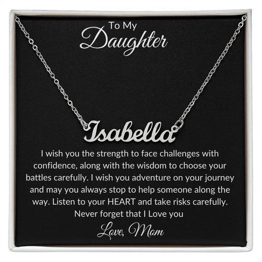 To My Daughter Personalized Name Necklace