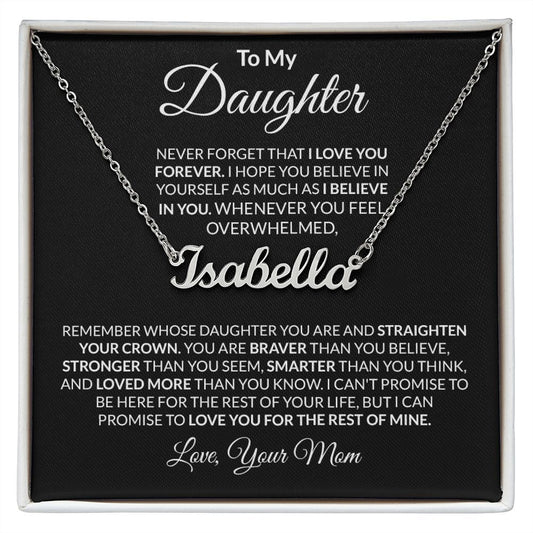 To My Daughter Personalized Name Necklace Ship From The USA