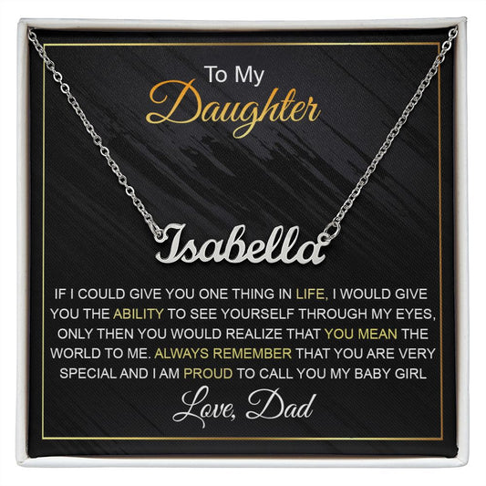 To My Daughter Personalized Name Necklace