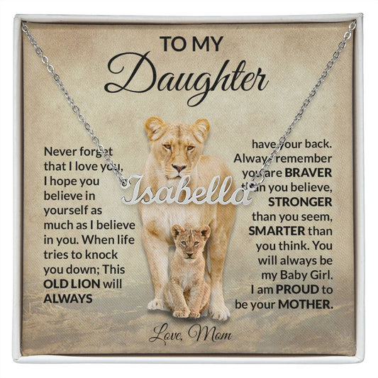 To My Daughter Personalized Name Necklace