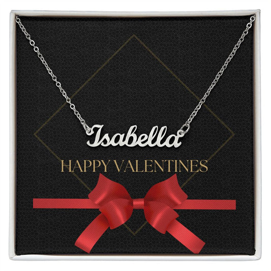 Custom Name Necklace  Happy Valentines