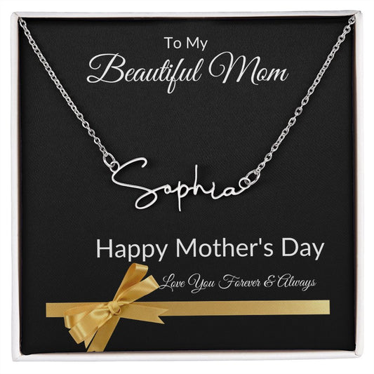 Personalized Signature Style Name Necklace Made And Shipped From USA