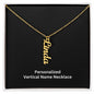 Personalized Vertical Name Necklace Gift For Her Mother's Day Gift