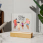 Mom You Are The Beat Of Our Hearts Square Acrylic Plaque