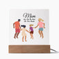 Mom You Are The Beat Of Our Hearts Square Acrylic Plaque