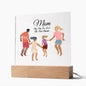 Mom You Are The Beat Of Our Hearts Square Acrylic Plaque