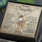 To My Daughter Forever Love Necklace Love Mom