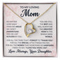 To My Loving Mom Love Always Your Daughter Forever Love Necklace