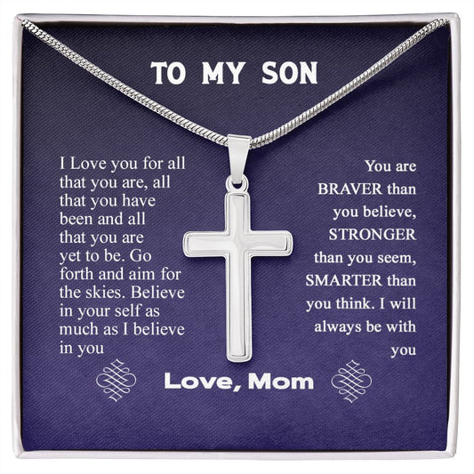 To My Son - Cross Necklace