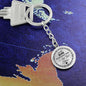 To My Son Graphic Circle Keychain