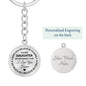 To My Daughter Graphic Circle Keychain
