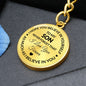To My Son Graphic Circle Keychain