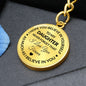 To My Daughter Graphic Circle Keychain