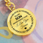 To My Son Graphic Circle Keychain