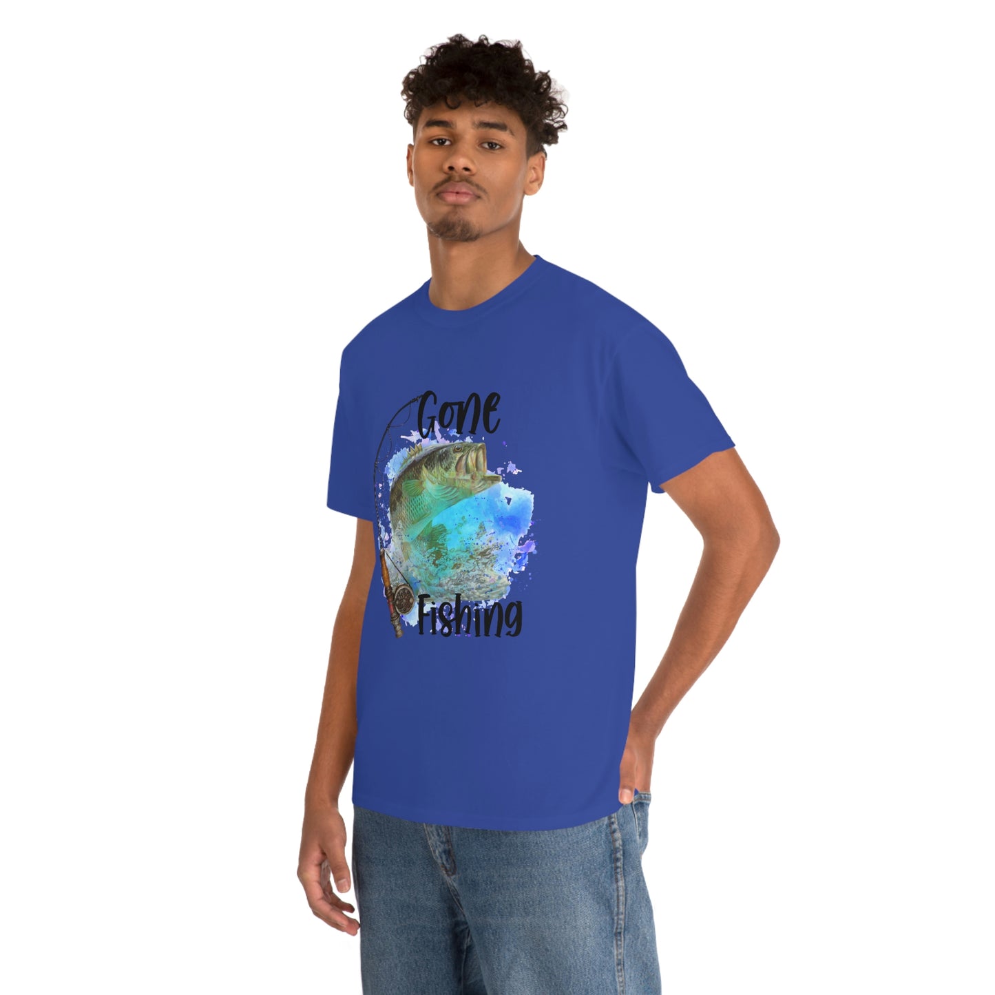 Gone Fishing Unisex Heavy Cotton Tee
