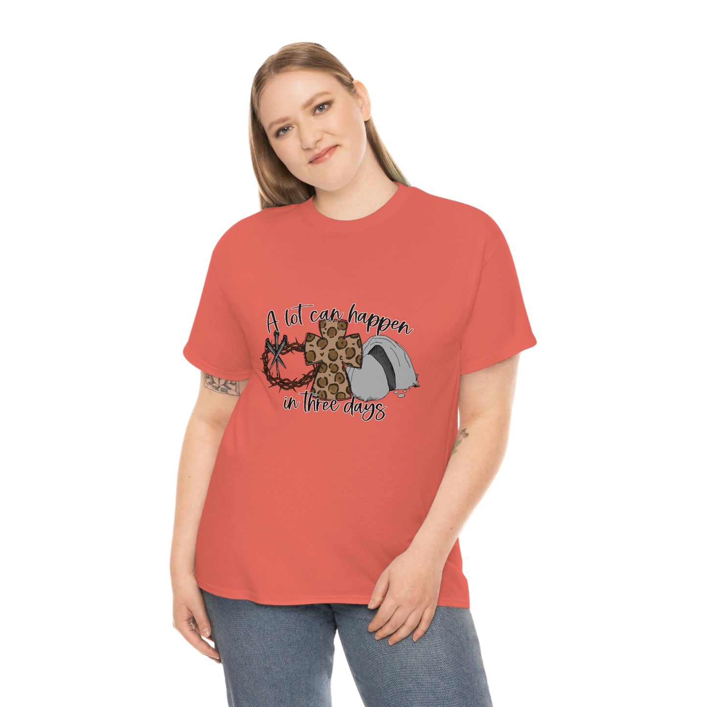 A Lot Can Happen In Three Days Unisex Heavy Cotton Tee