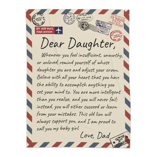 Daughter Personalized Love Dad Sherpa Blanket