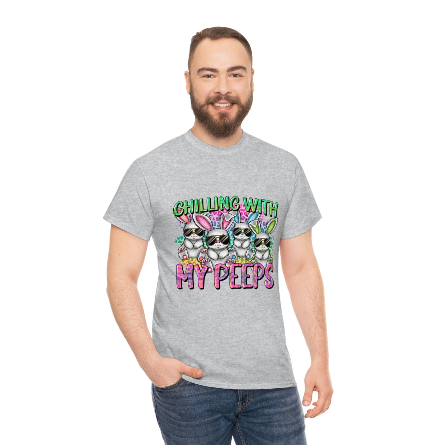 Chillin With My Peeps Unisex Heavy Cotton Tee