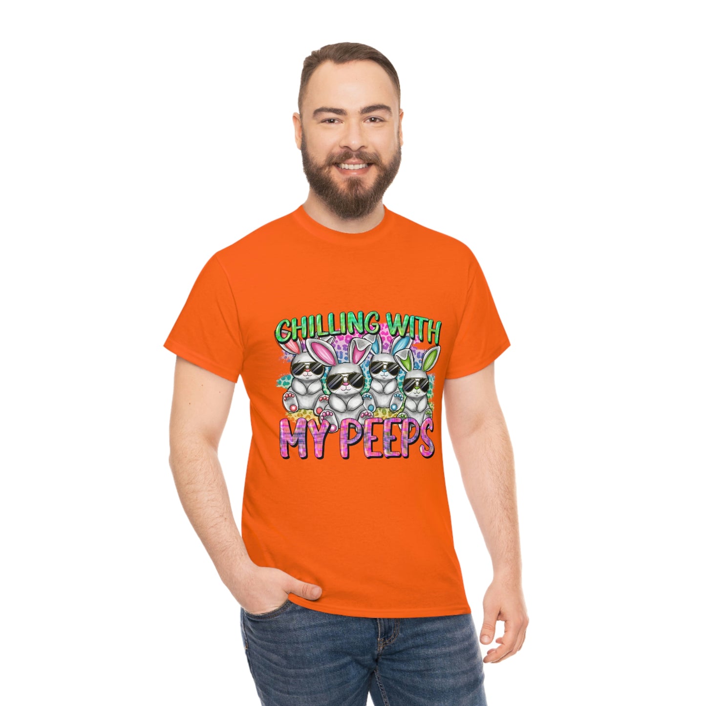 Chillin With My Peeps Unisex Heavy Cotton Tee