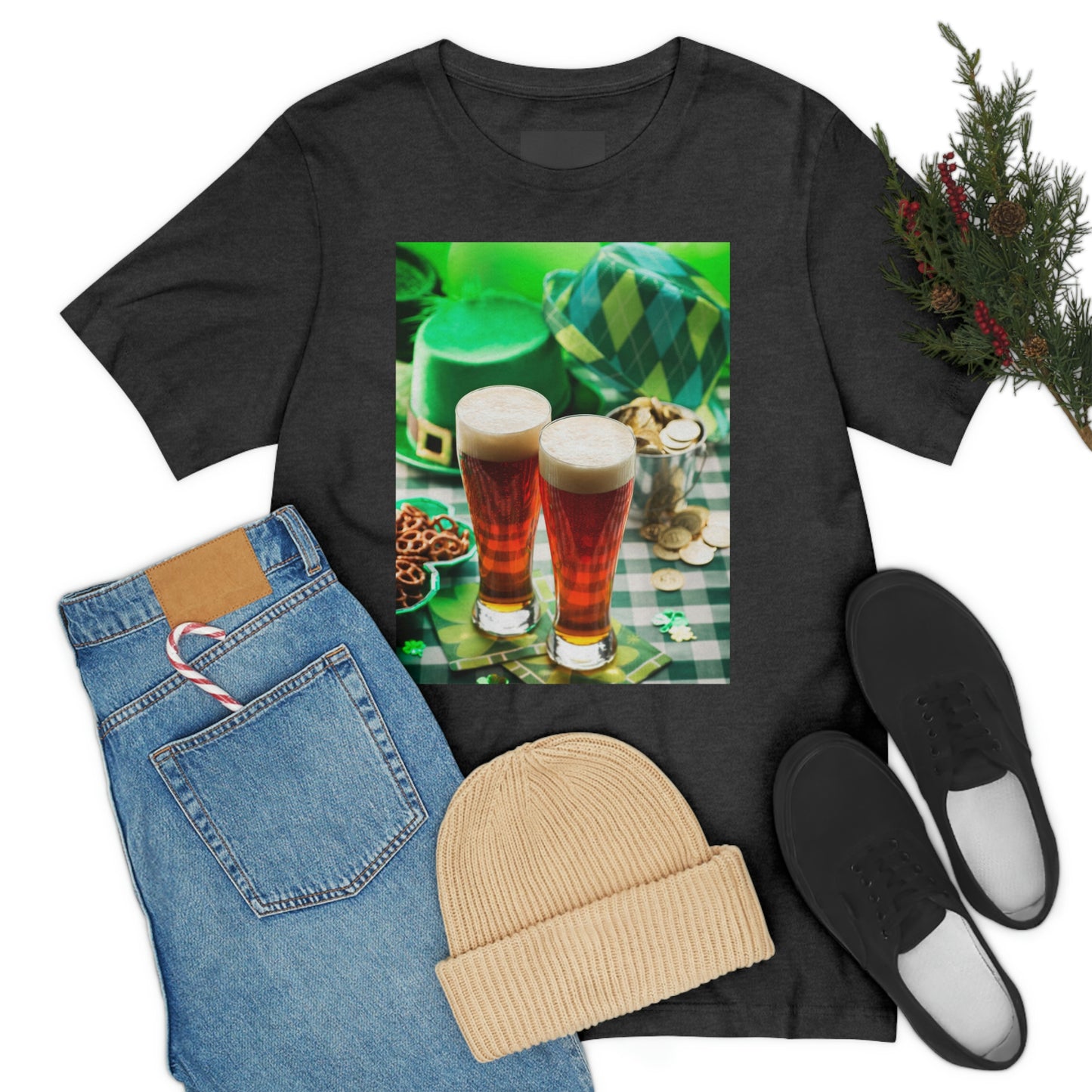 St Patrick's Black Unisex Jersey Short Sleeve Tee