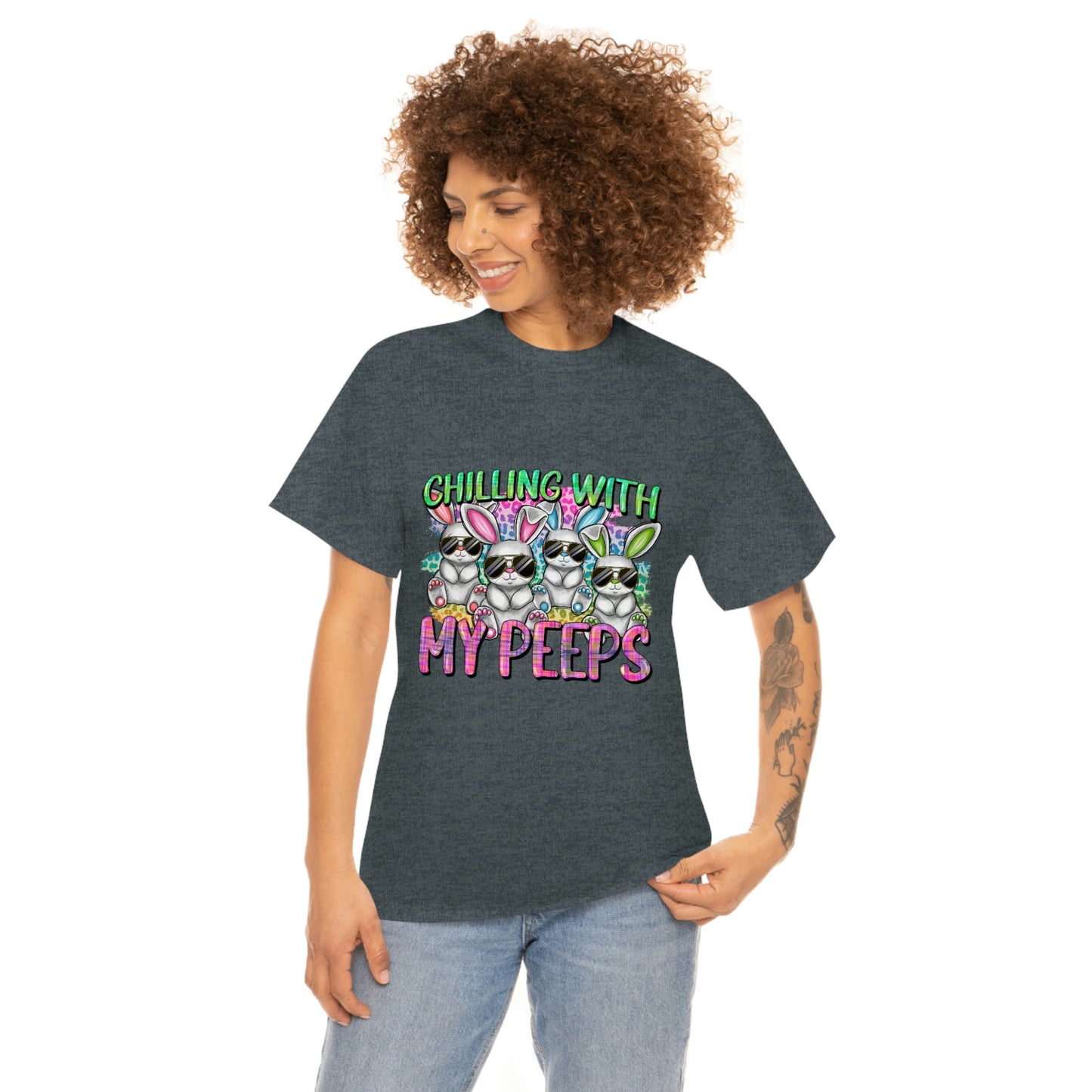 Chillin With My Peeps Unisex Heavy Cotton Tee