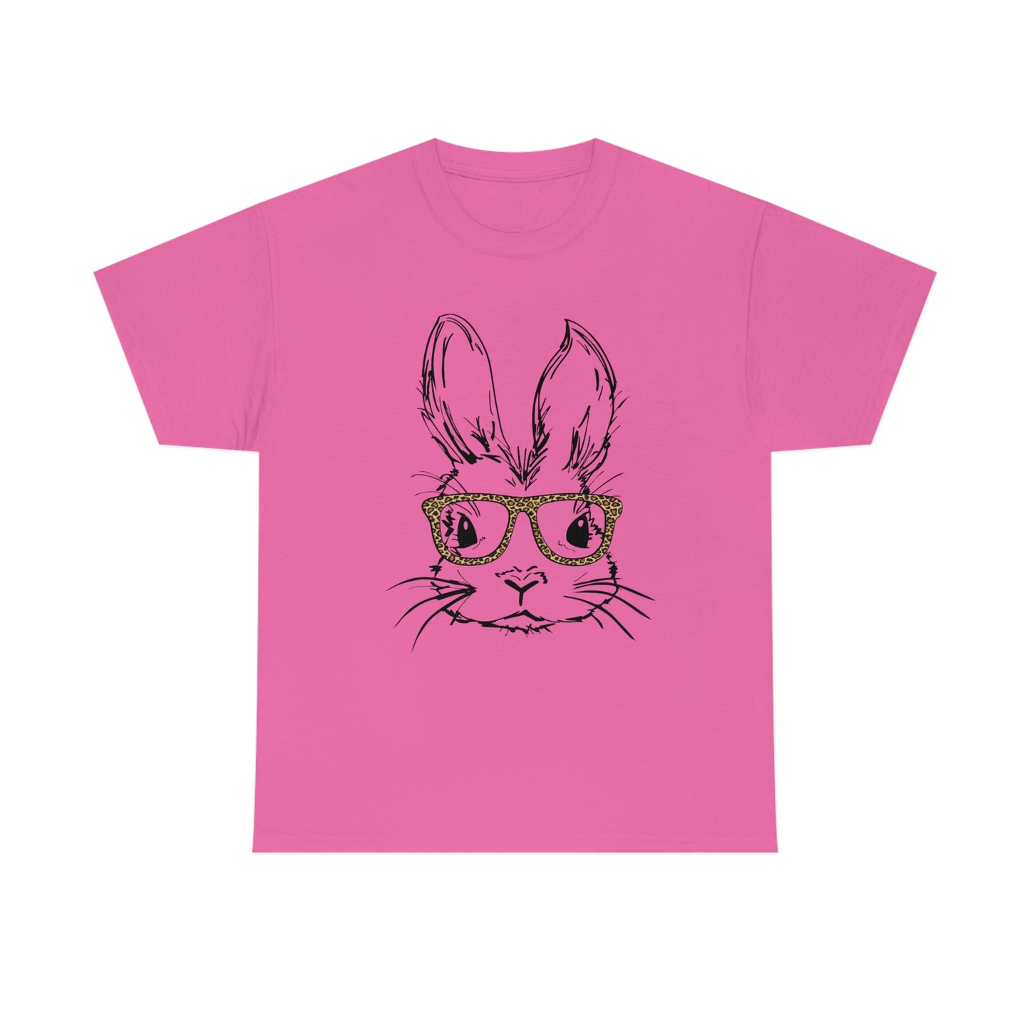 Easter Bunny With Glasses Unisex Heavy Cotton Tee