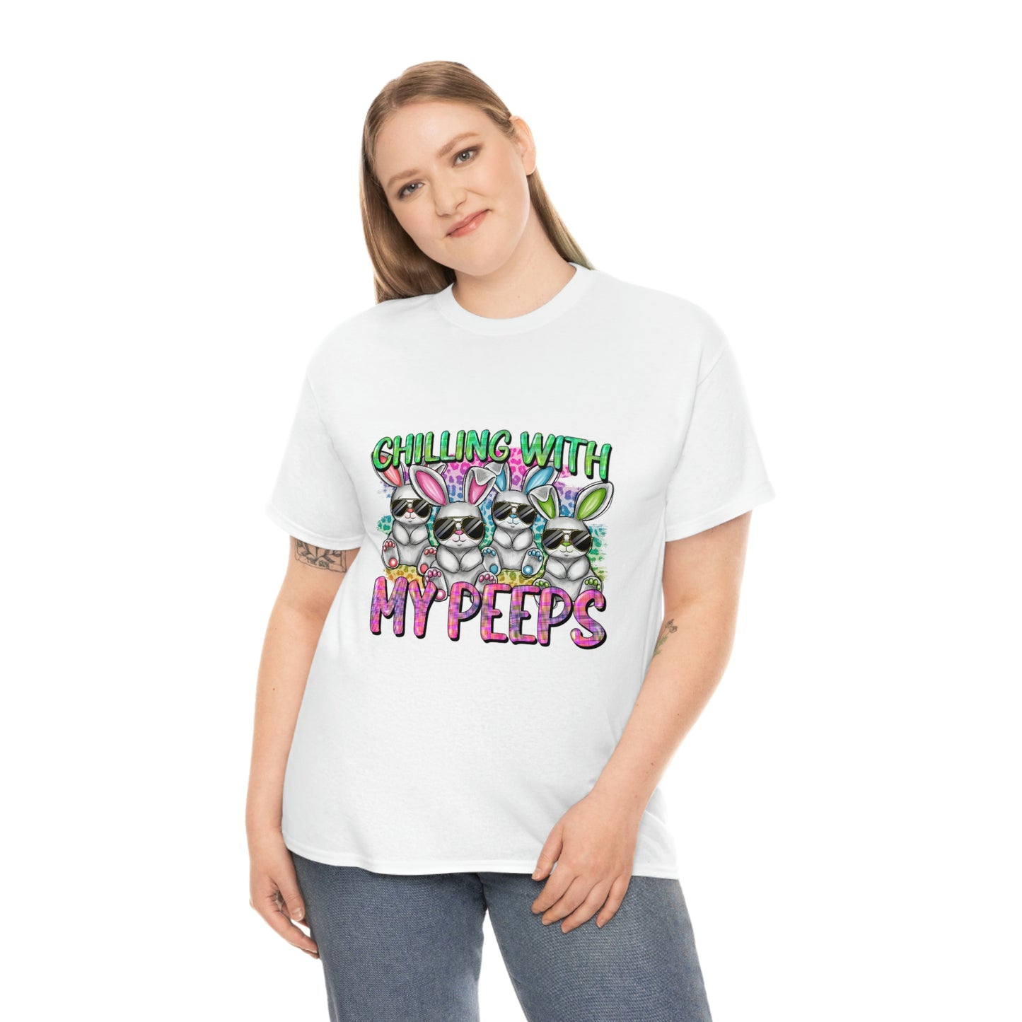 Chillin With My Peeps Unisex Heavy Cotton Tee