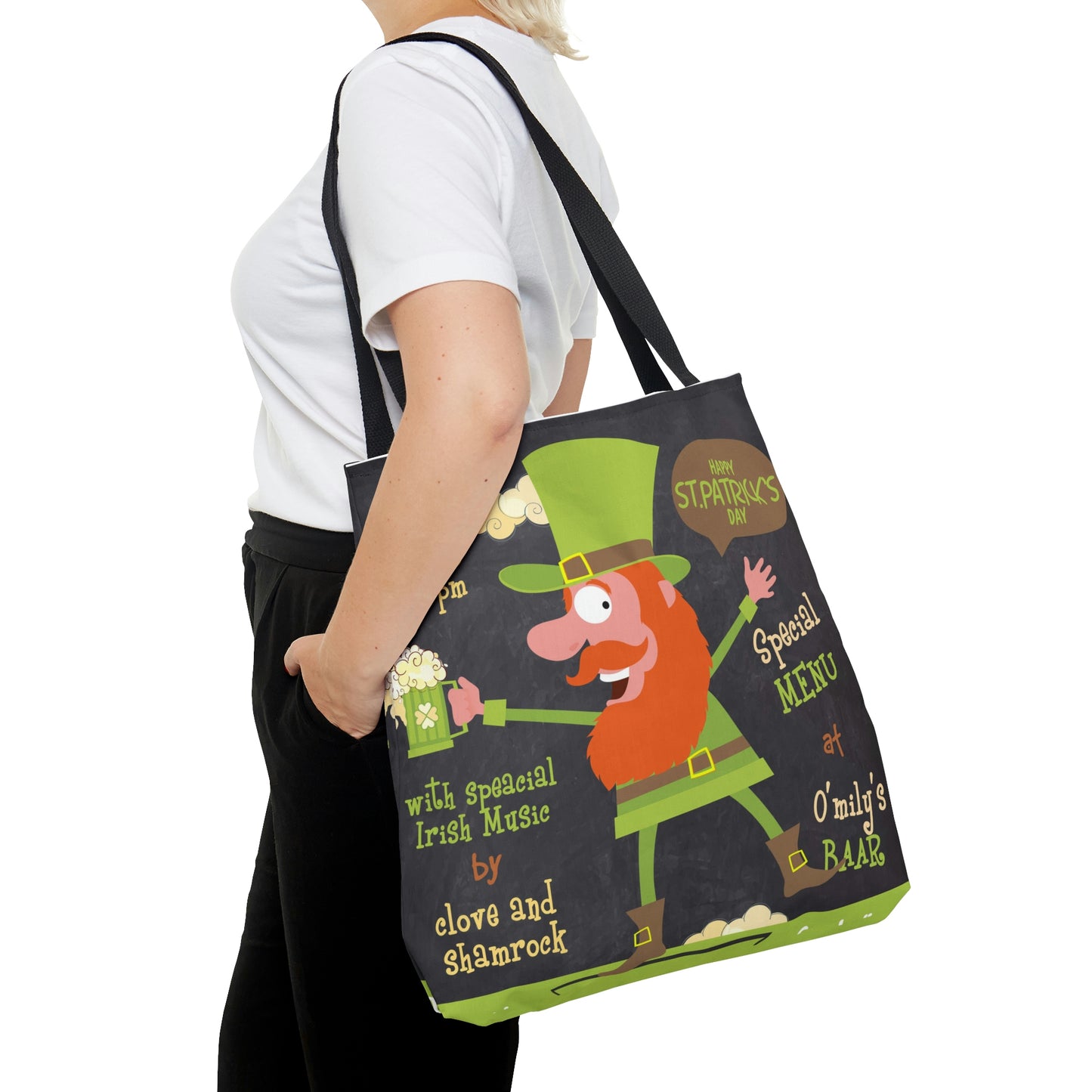 St Patrick's Menu AOP Tote Bag