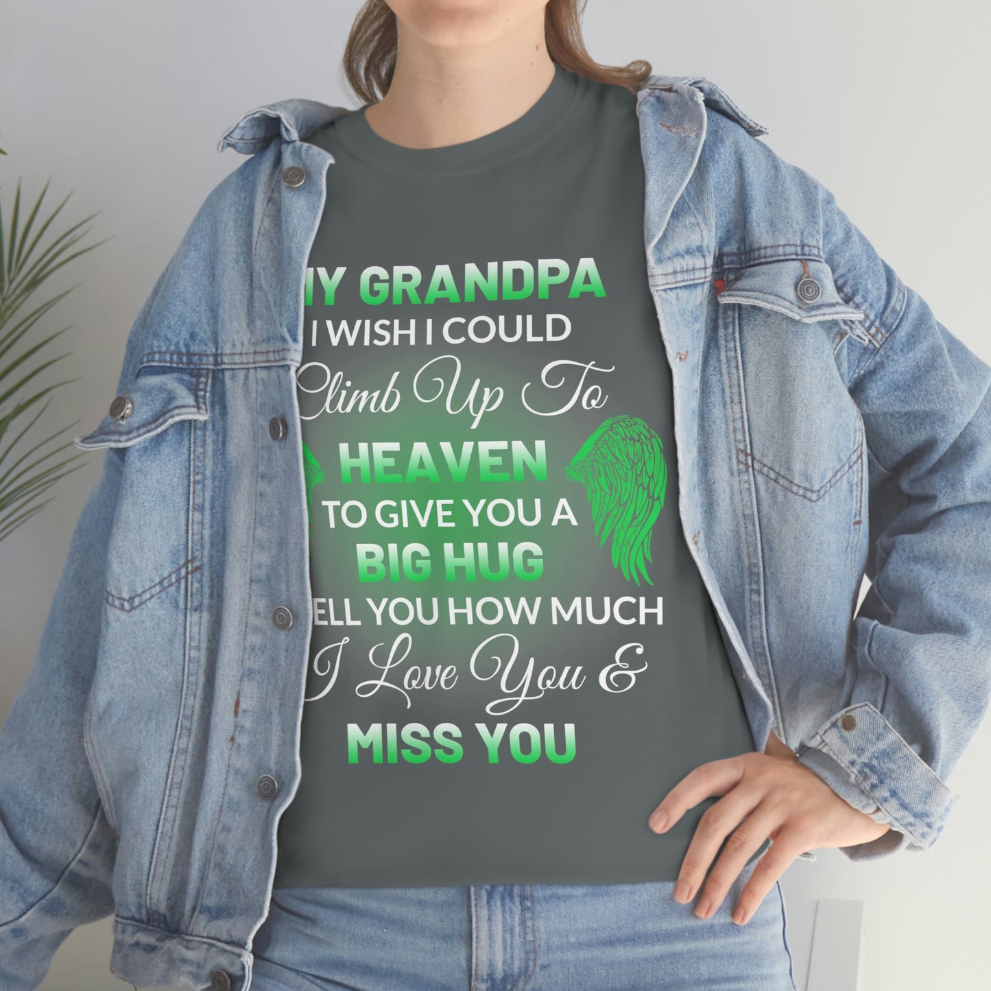 My Grandpa I Miss You Unisex Heavy Cotton Tee
