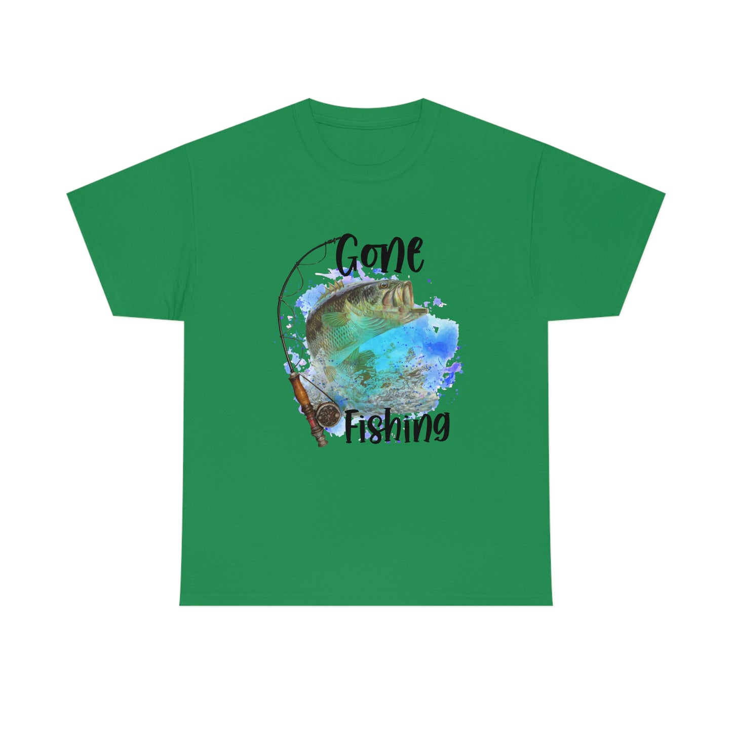 Gone Fishing Unisex Heavy Cotton Tee