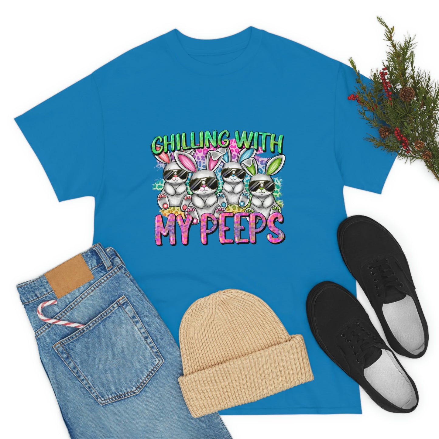 Chillin With My Peeps Unisex Heavy Cotton Tee